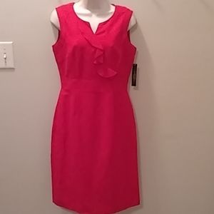 TAHARI NEW RED SLEEVELESS BEAUTIFUL DRESS, 6, NWT